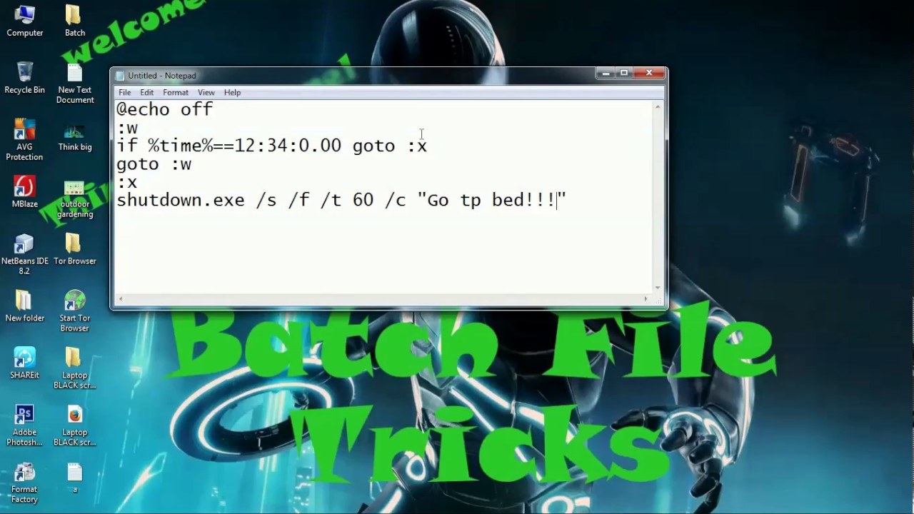 How to shutdown the system in particular time