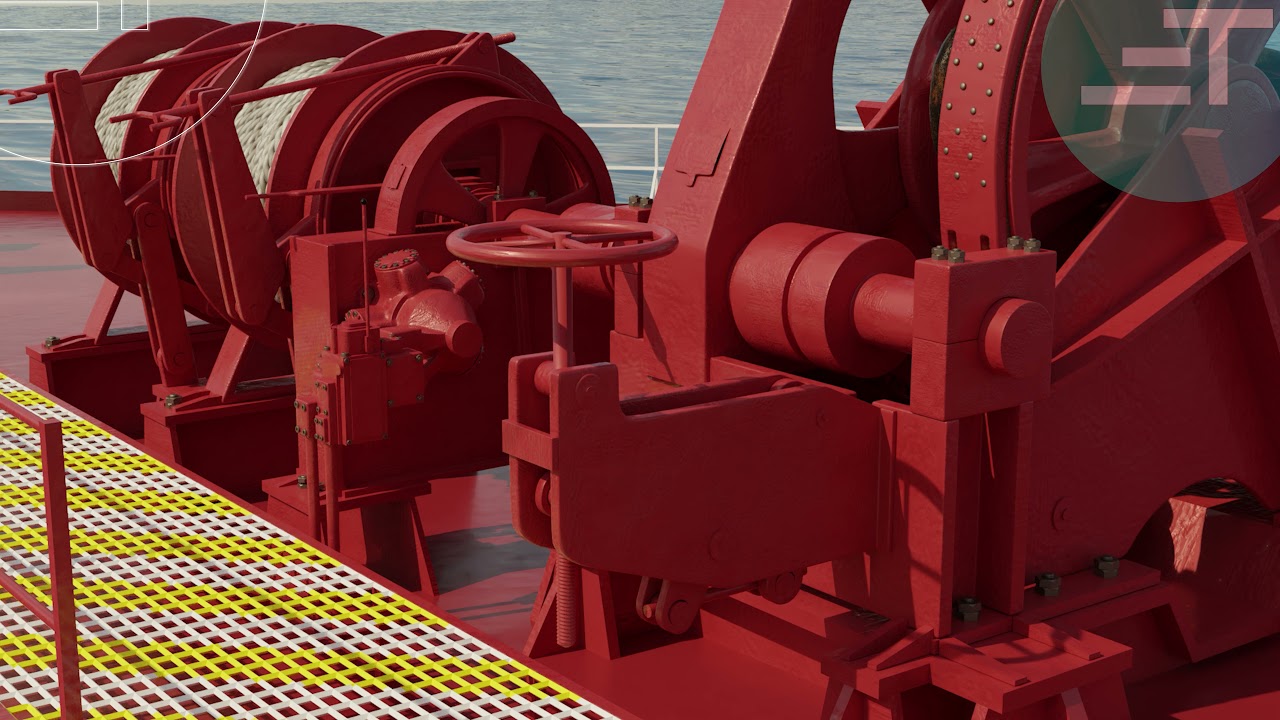 Windlass Exploded View 3D Animation