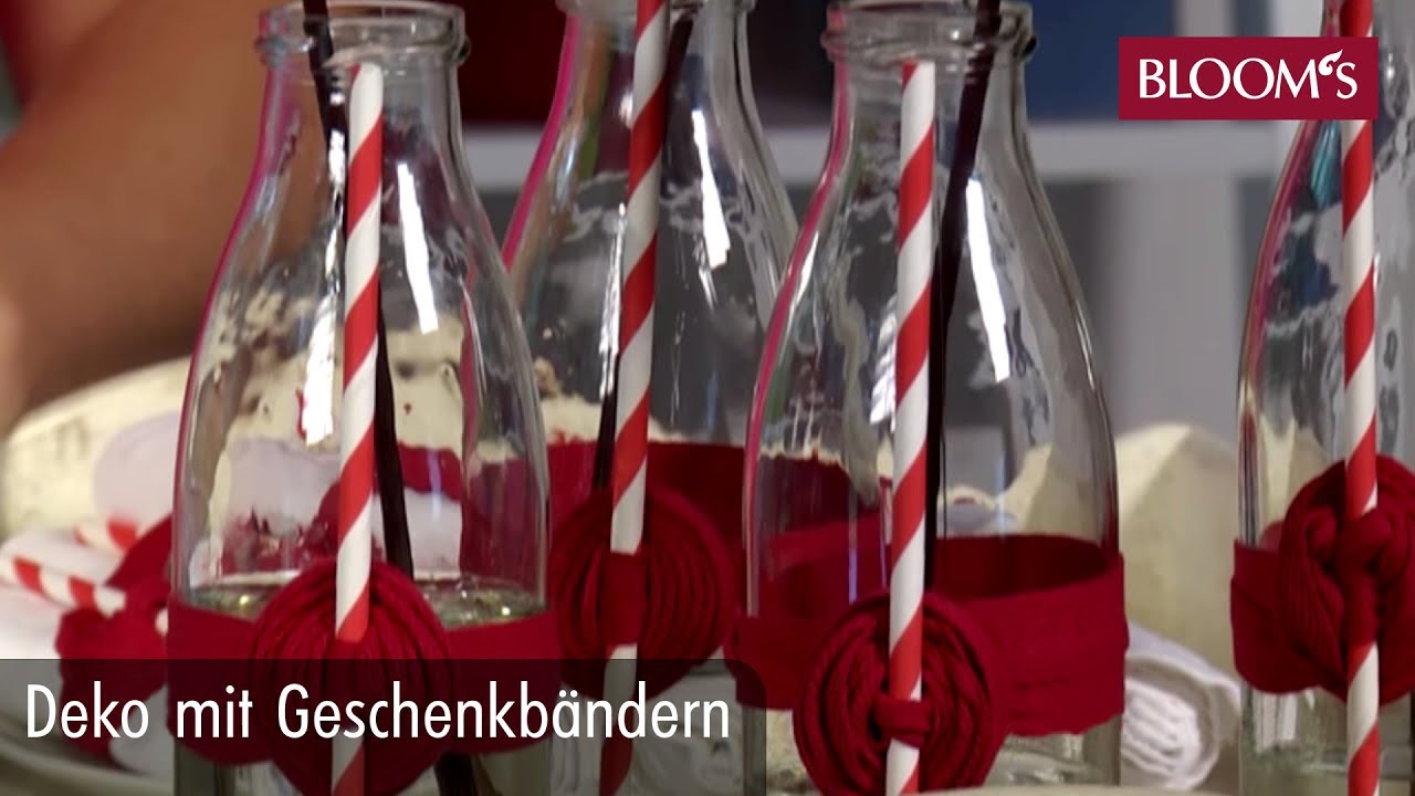 Deko mit Geschenkbändern | DIY Sommerdeko | summer decoration | BLOOM’s Floristik