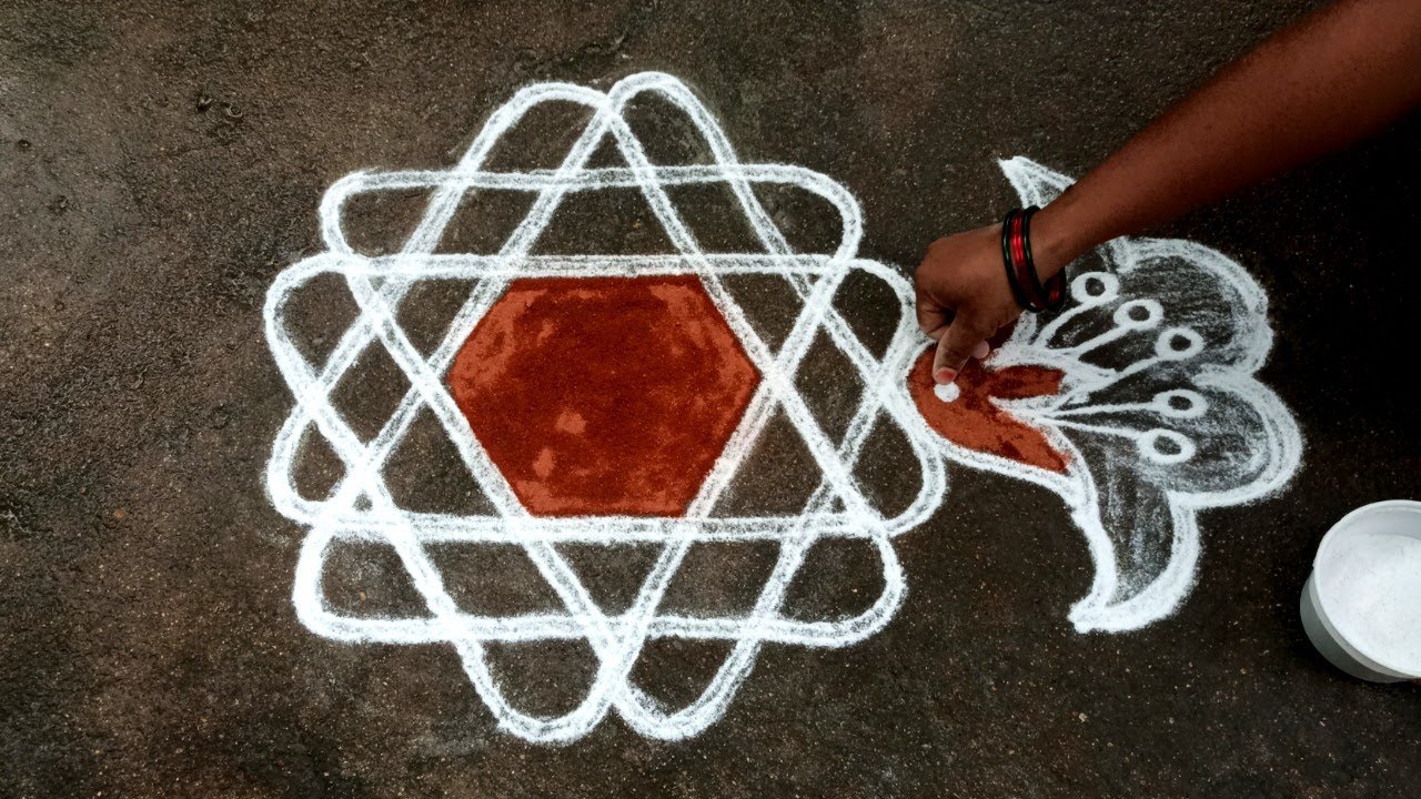 Easy star padi kolam|flowers PADI kolam| pandaga muggullu| beautiful rangoli