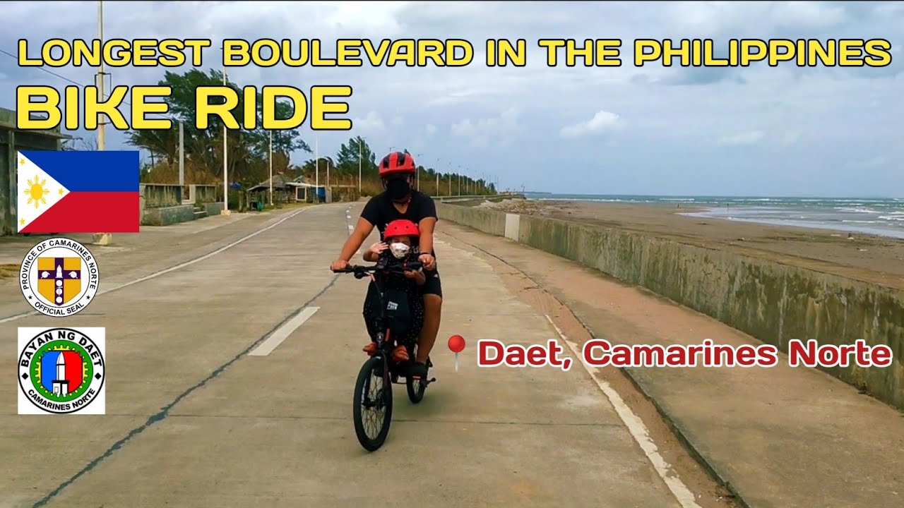 Longest Boulevard in the Philippines Bike Ride + Bagasbas Beach Side Trip | Cory Aquino Boulevard