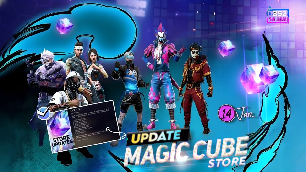 NEXT MAGICCUBE STORE UPDATE, 14 JANUARY MAGIC CUBE STORE UPDATE, FF NEW EVENT, NEW EVENT FREE FIRE
