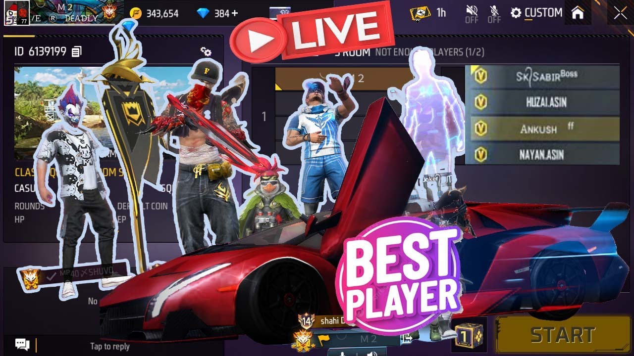 1 vs 1 free fire custom challenge live #freedirelive #customlive