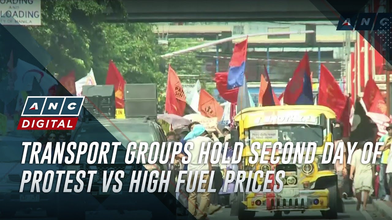 Transport groups hold second day of protest vs high fuel prices