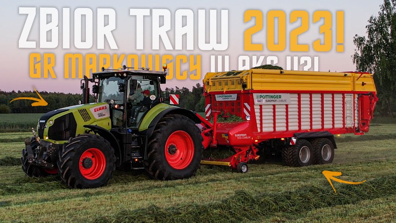 ★Kiszonka z Trawy 2023!🍀Claas & Pöttinger Europrofi 5510 Combiline ★ Dron na Drzewie ★ GR Markowscy🍀