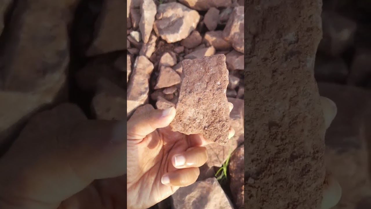 What i found #shortsvideo #rock #found #geology #raw #sandstone #viral #natural #massive #red #wow