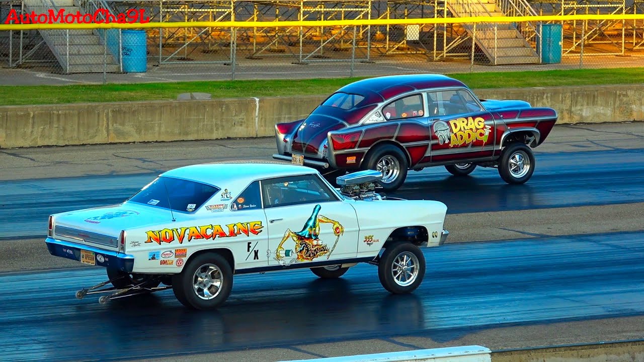 DRAG RACING GASSERS GLORY DAYS OLD SCHOOL REUNION 60s RACING ACTION VINTAGE CARS AND DRAGSTERS