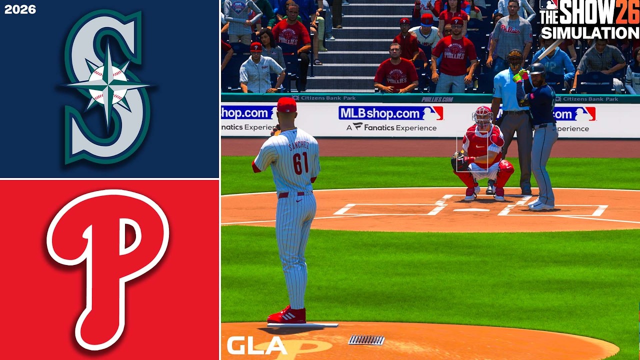 Phillies vs. Mariners Simulation | MLB The Show 26 PS5 Gameplay