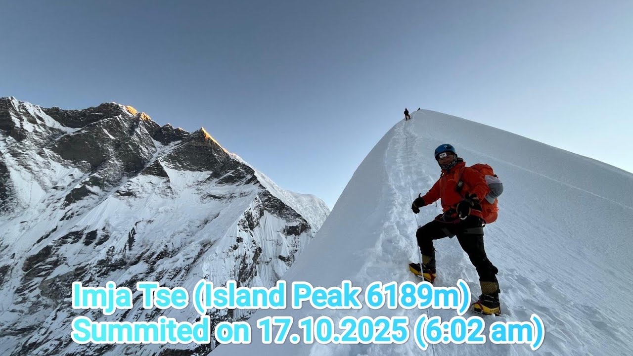 Imja Tse (Island Peak 6189m Summit Video) Climbing Guide Niru 17.10.2025