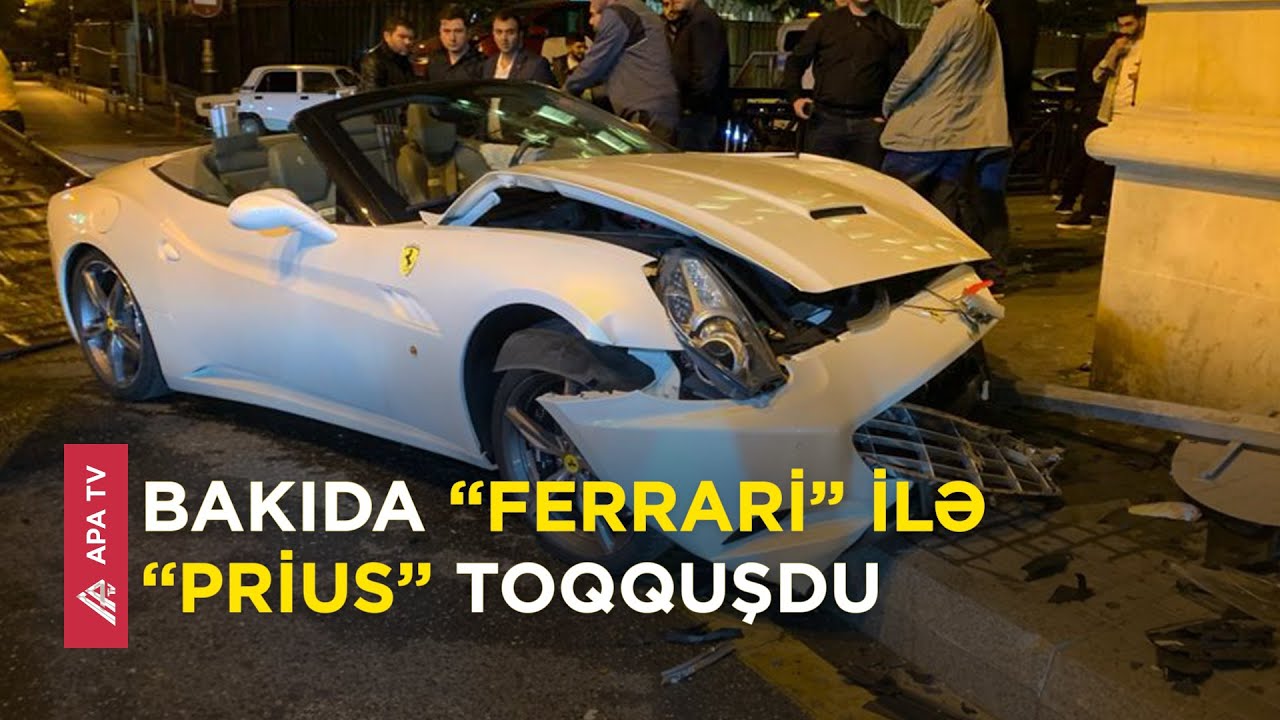 "Prius” yarım milyonluq “Ferrari”ni yararsız hala saldı – APA TV
