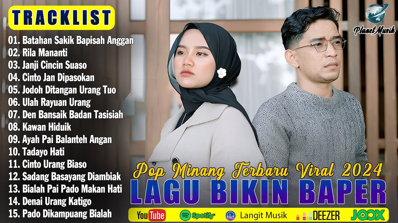Lagu Minang terbaru 2024 Dan Terpopuler Saat Ini ~ Pop Minang Paling Enak Didengar Bikin Baper