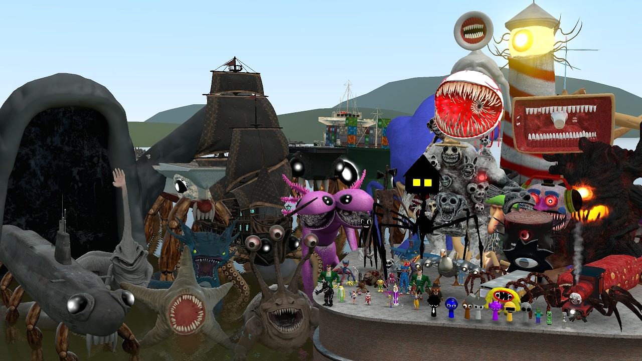 ALL GIANT SEA CREATURES VS ALL MONSTERS In Garry's Mod!