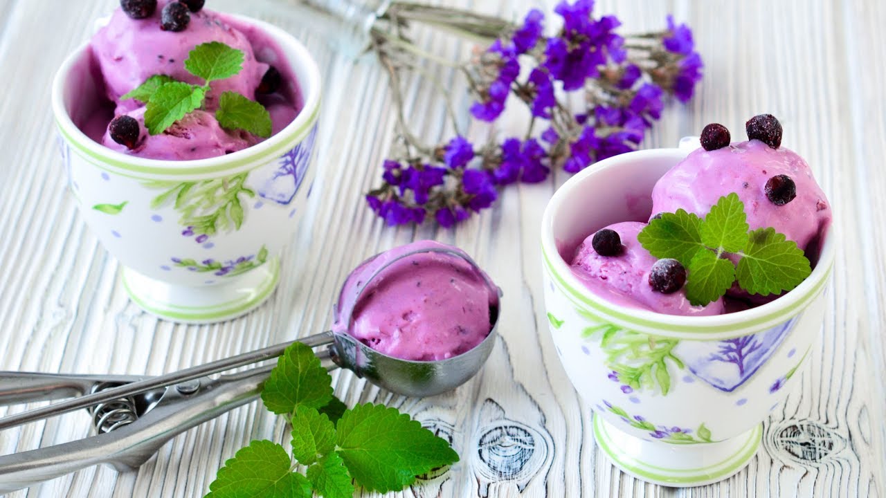 Мороженое с черной смородиной ☆ Яркий вкус и удивительный цвет