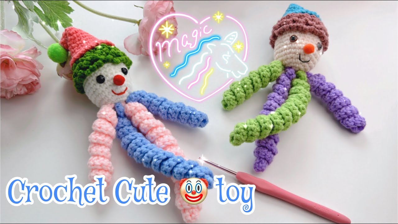 ‼️🤩Crochet Cute Clown Toy🤡 tutorial. Can be given as a gift for children | By Grace