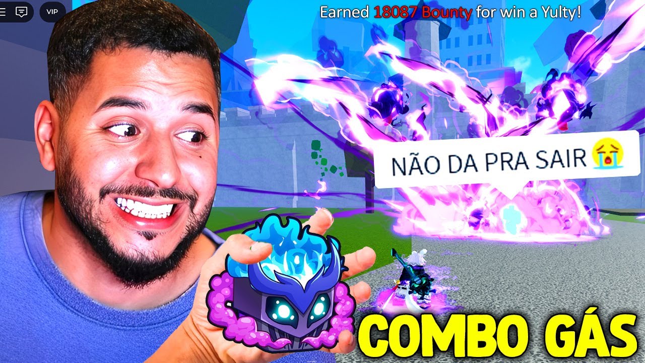 CRIEI COMBOS com a GAS e todos ESTILOS DE LUTA no Blox fruits 🔥