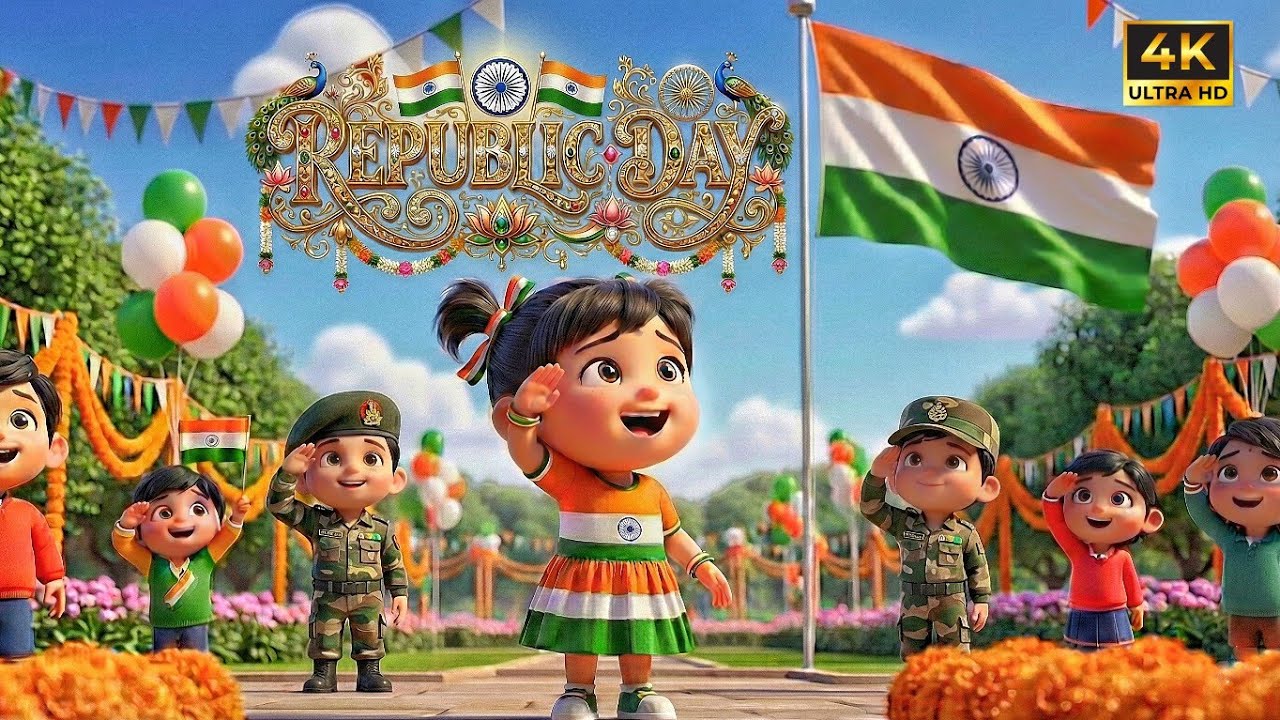 Choti Si Rani Desh Ki Kahani 🇮🇳👧 | 26 January Kids Cartoon Song 🎶 | Jai Hind Republic Day 🇮🇳
