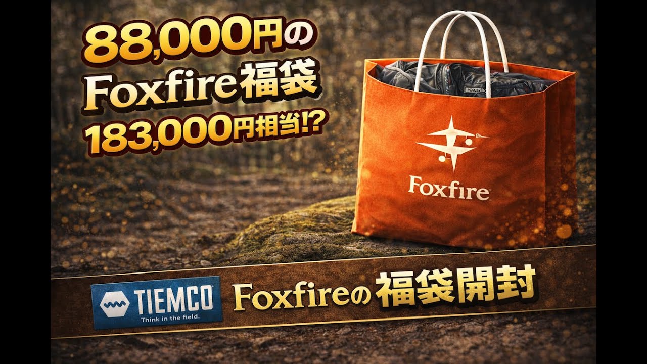 【FoxFire高額福袋】2026年88,000円の福袋の中身は？　Fox Fireより総額18万円以上の服が入っている福袋が到着したので開封します！【フォックスファイアー】