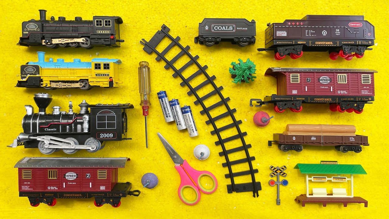 Unboxing Dan Merakit Mainan Kereta Api Railking, Kereta Api Vintage, Kereta Api Classic - Train Toys
