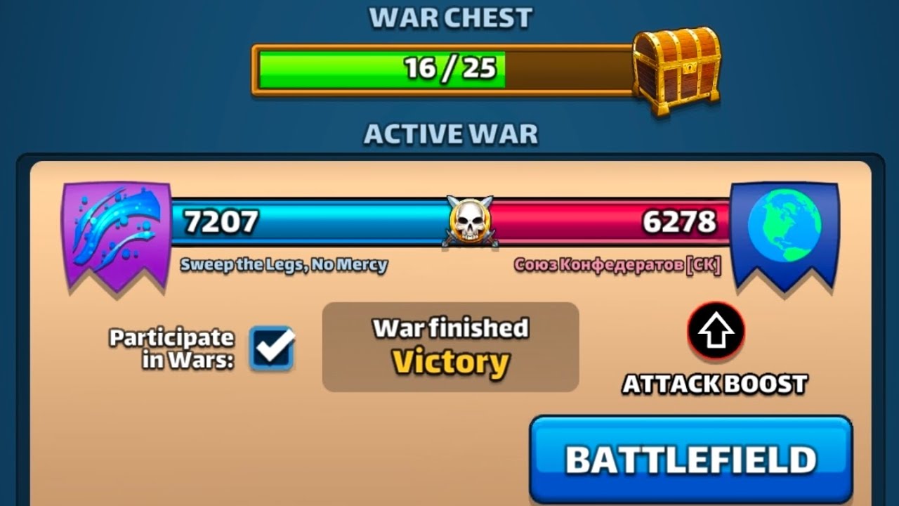 No Mercy vs Confederate Union. Attack Boost, 8 Feb 26
