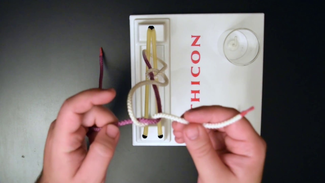 BEST demonstration of how to form a surgical slip knot; Two hand technique
