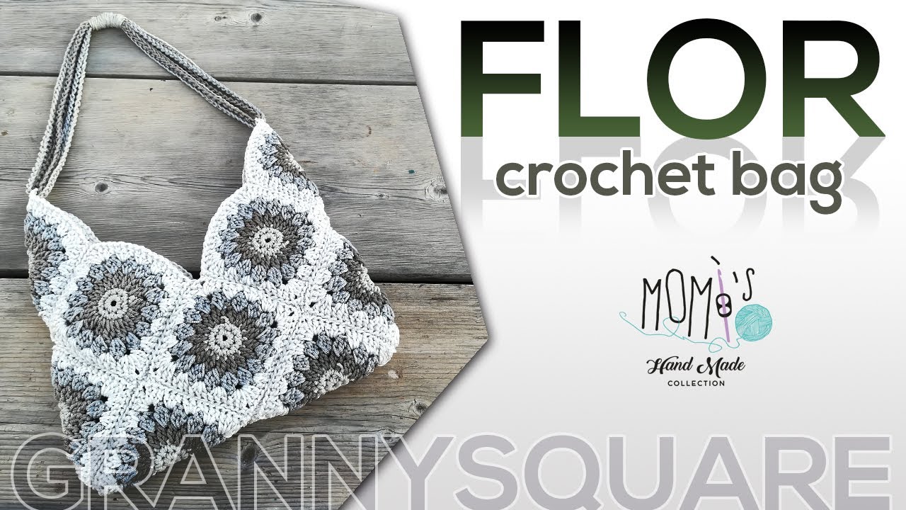TUTORIAL BORSA MASA ALL' UNCINETTO FLOR GRANNY SQUARE @Momì's #crochet #tutorial #grannysquare