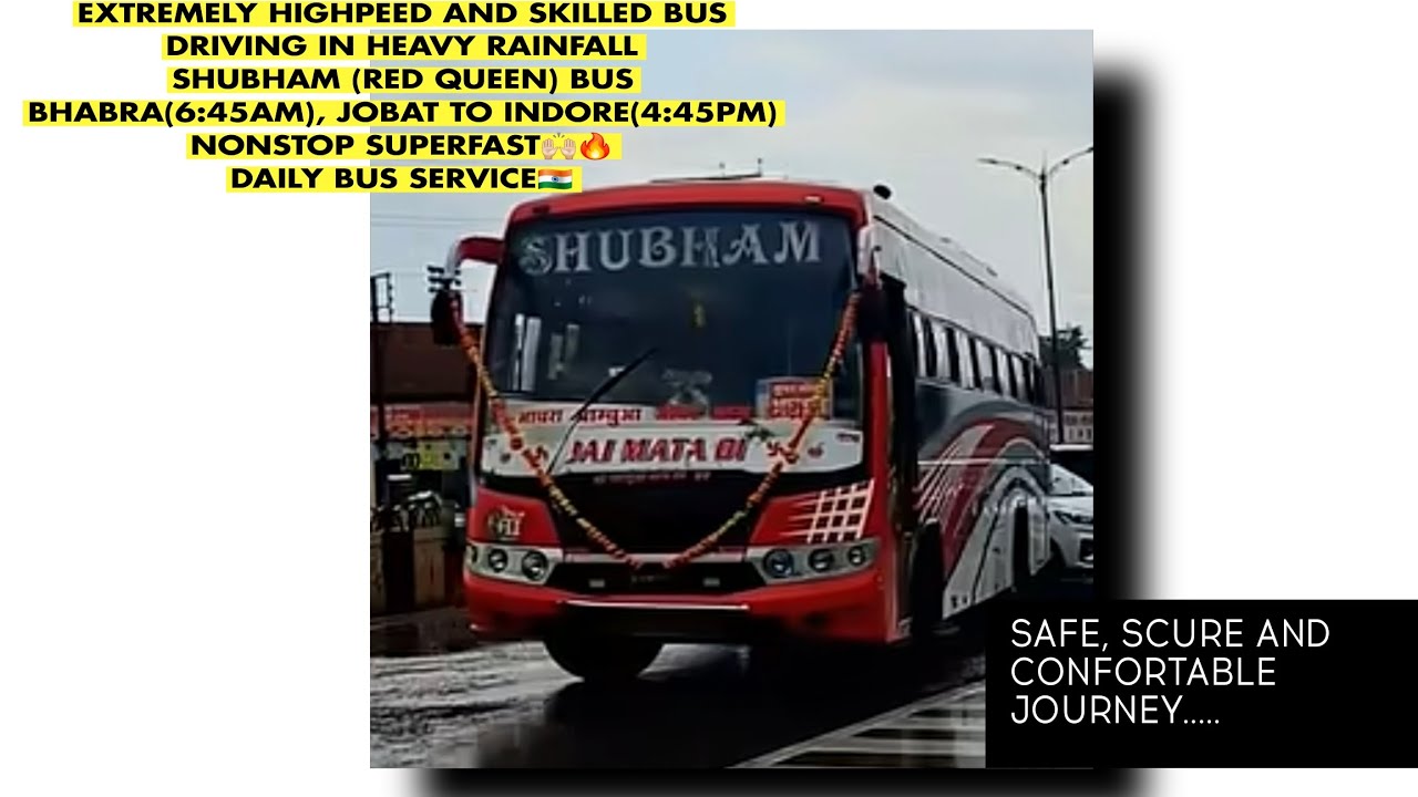 AGGRESSIVE HIGHSPEED BUS DRIVING Under HEAVY RAIN at NATIONAL HIGHWAY Expressway