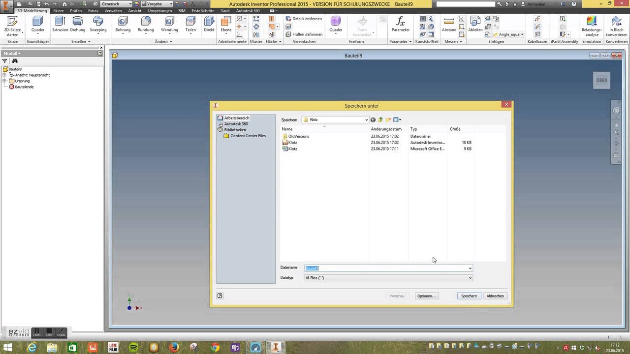 Inventor 2015 deutsch Parameter mit Excel steuern