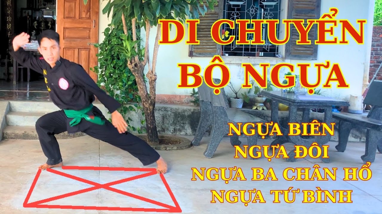 Di chuyển bộ chân Ngựa Biên, Ngựa Đôi, Ngựa Ba Chân Hổ, Ngựa Tứ Bình | Võ cổ truyền Bình Định