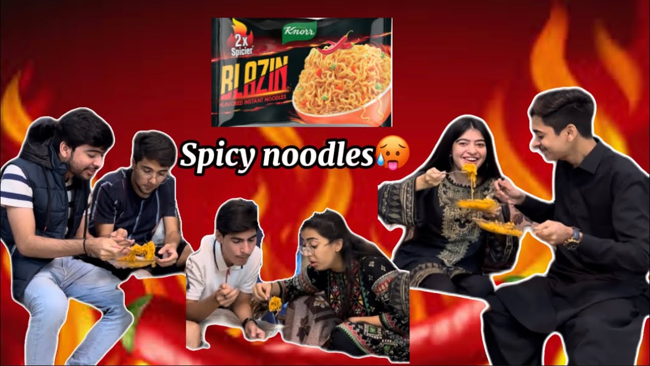 Spicy Noodles Challenge | knorr blazin 2x spicy | Sachin aur priya ko Konsi punishment di