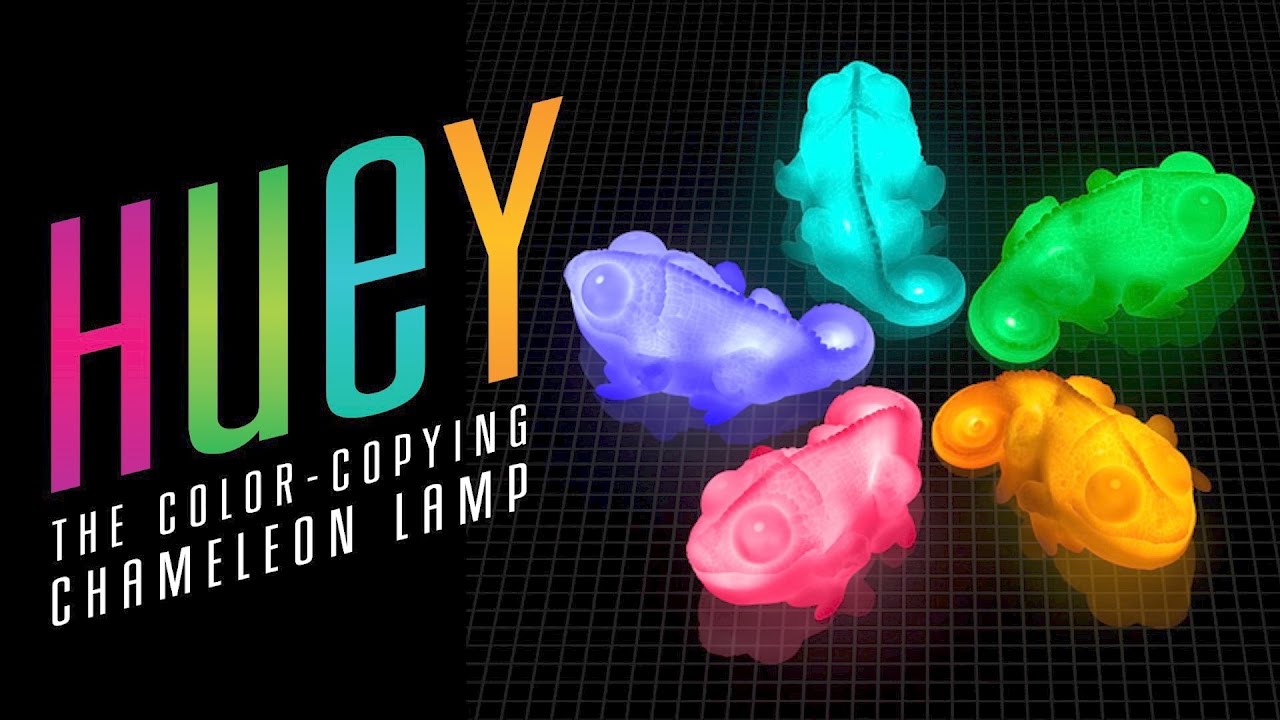 Huey the Color Copying Chameleon Lamp from ThinkGeek
