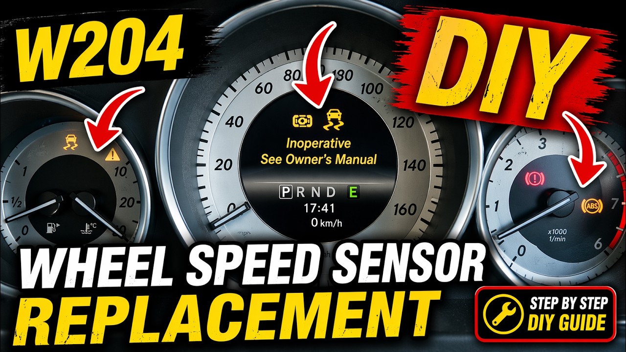 ABS Wheel Speed Sensor Replacement on the Mercedes W204 C-Class.
