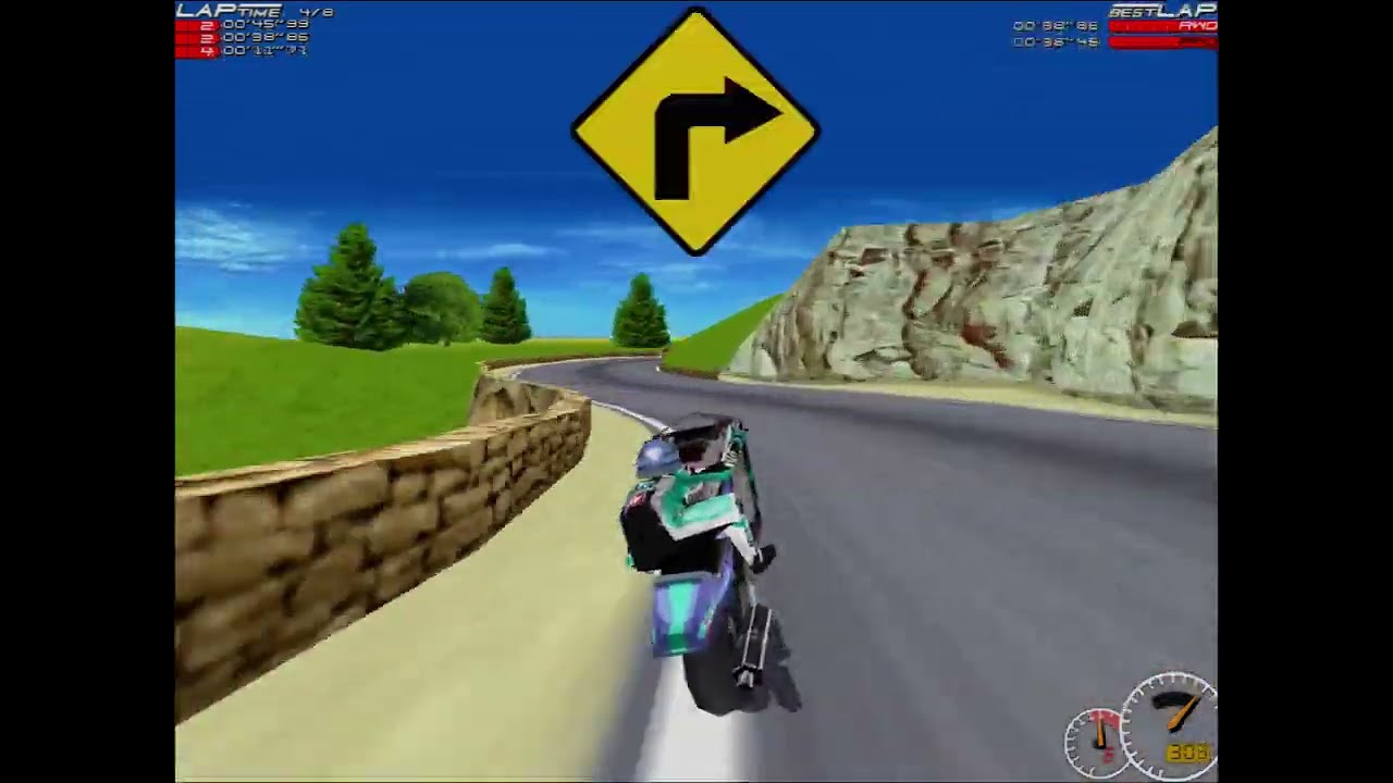Retro PC Gaming: Moto Racer (Speed Bay) - Record Lap 00'36''42