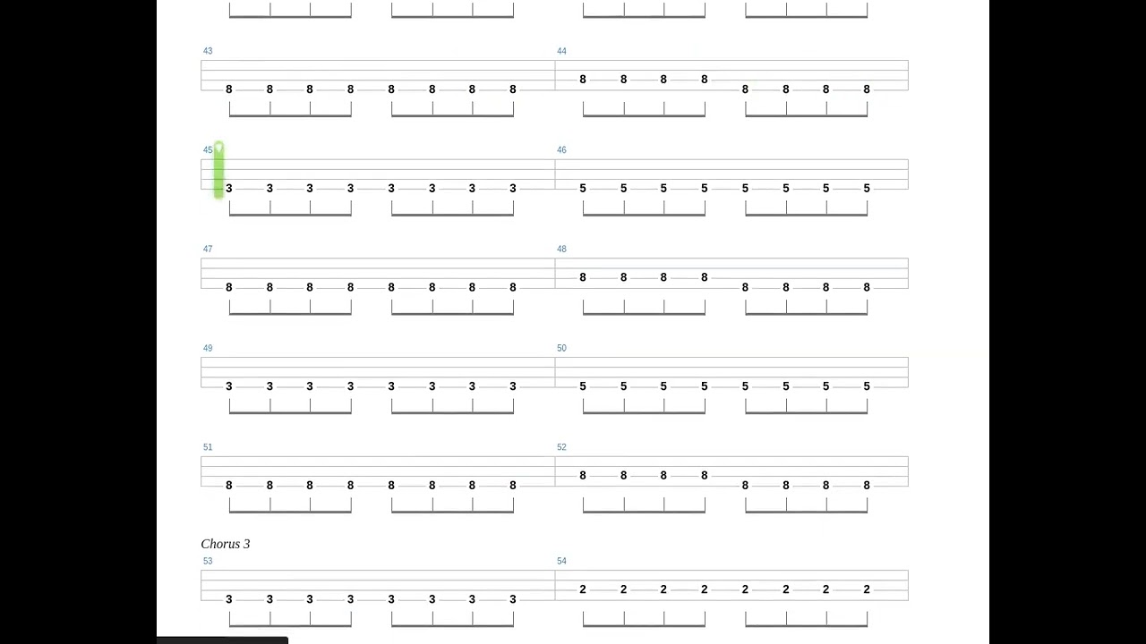 Scotty Doesn't Know + Lustra + Bass only + Bass tab