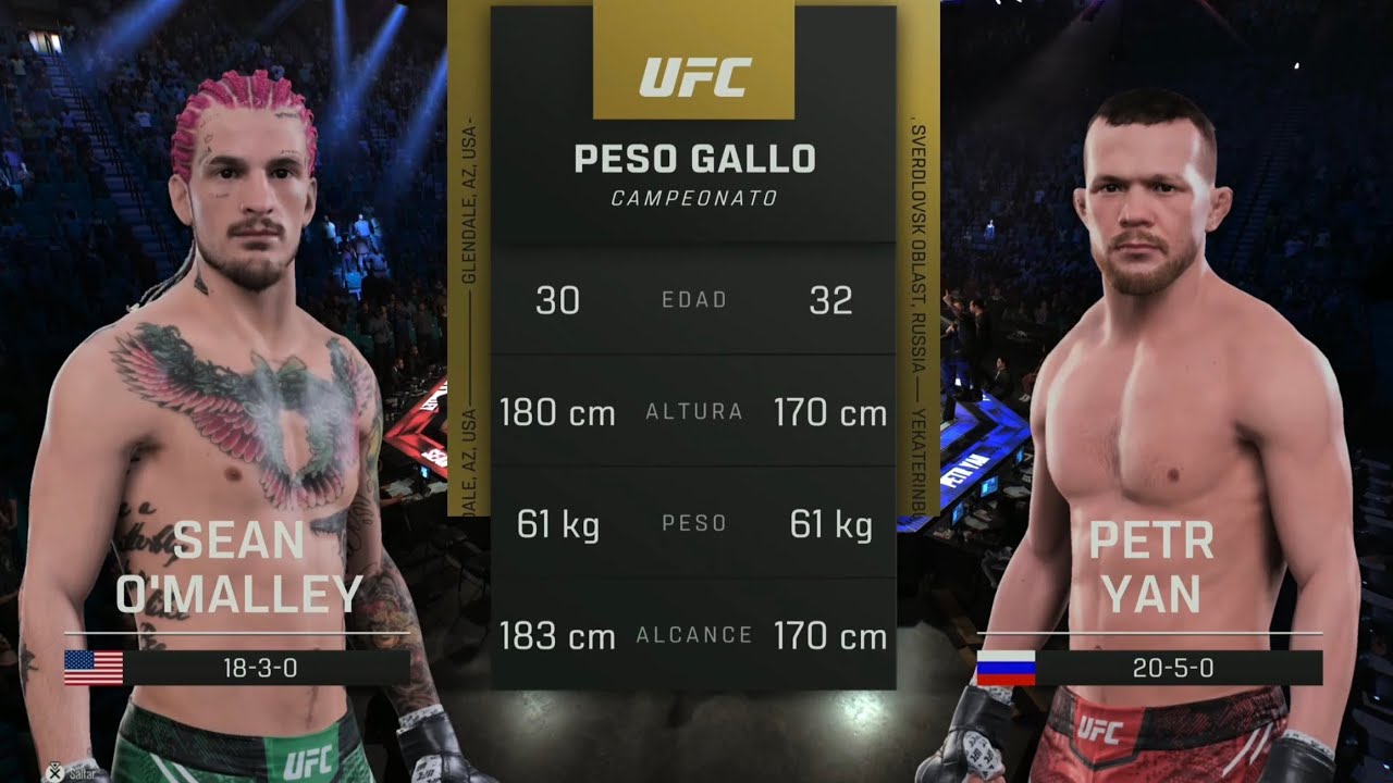 Sean O'Malley vs Pert Yan UFC 5 Game Play