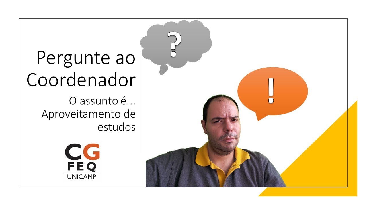 Pergunte ao Coordenador - Aproveitamento de estudos