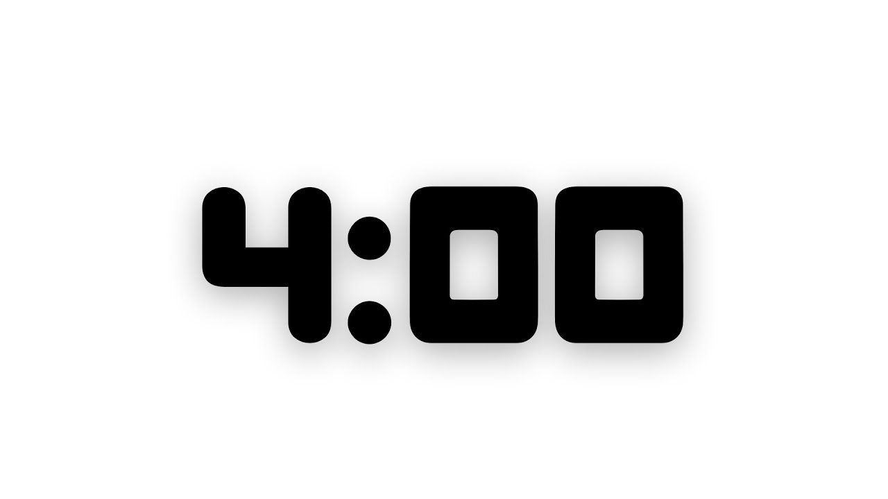 4-Minute Black & White #Study #timer | No Music, No Breaks | Aesthetic #focustimer ⏳
