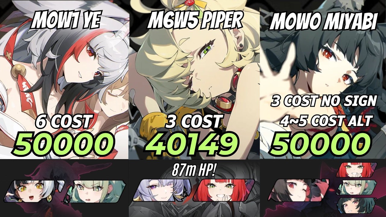 M0W0 Miyabi 3 Cost No Sign! 140k New Shiyu Defense 5 Ft. Piper Vortex | Zenless Zone Zero ZZZ 3.0