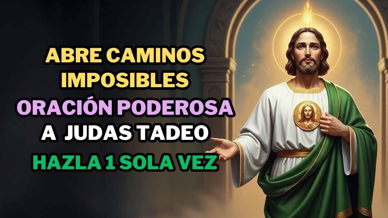 ✨🙏 ABRE CAMINOS IMPOSIBLES: Oración PODEROSA a San Judas Tadeo (hazla HOY) 🙏✨