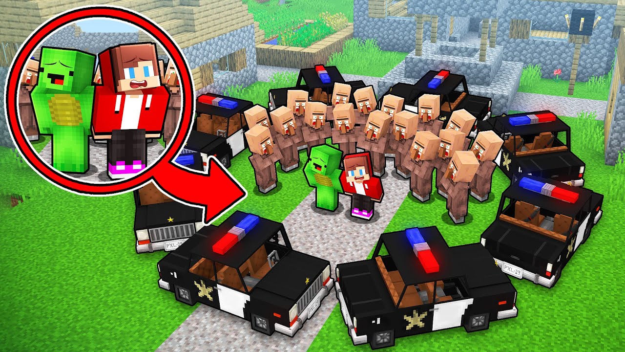 Mikey and JJ Village Was ARRESTED in Minecraft (Maizen)