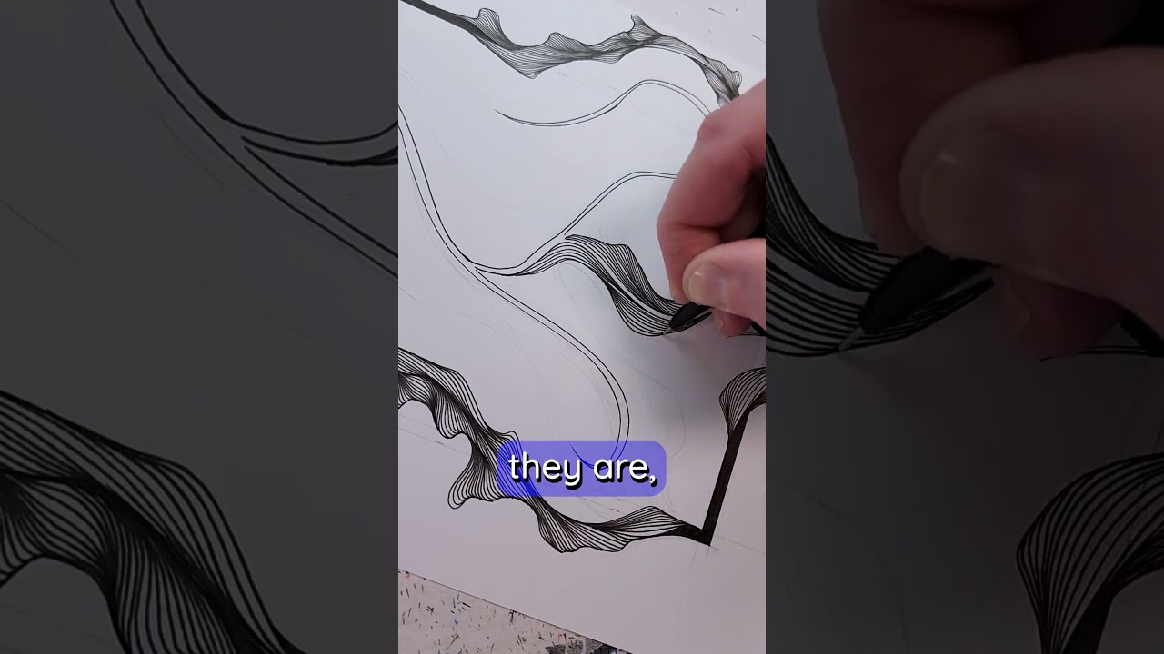 &laquo;Суккулент&raquo;, часть 3 #абстрактнаялинейнаяграфика #абстрактноеискусство #линейнаяграфика #художник...