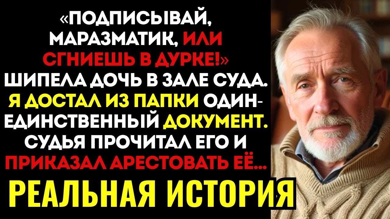 ДОЧЬ ТРЕБОВАЛА ПЕРЕПИСАТЬ КВАРТИРУ, УГРОЖАЯ СДАТЬ МЕНЯ В ПРИЮТ. Мой ответ на суде ШОКИРОВАЛ СУДЬЮ