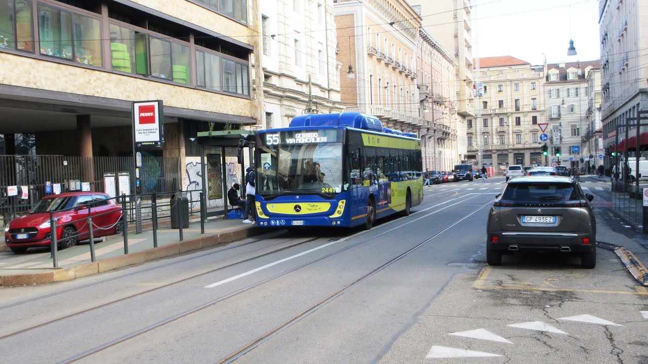 Buses In Turin/Torino, Italy.