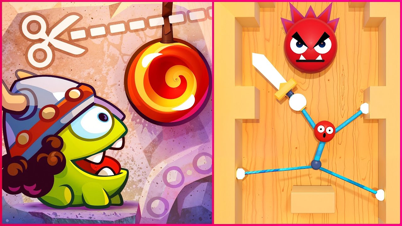 Stretch Guy Vs Cut the Rope Time Travel - All Levels Gameplay