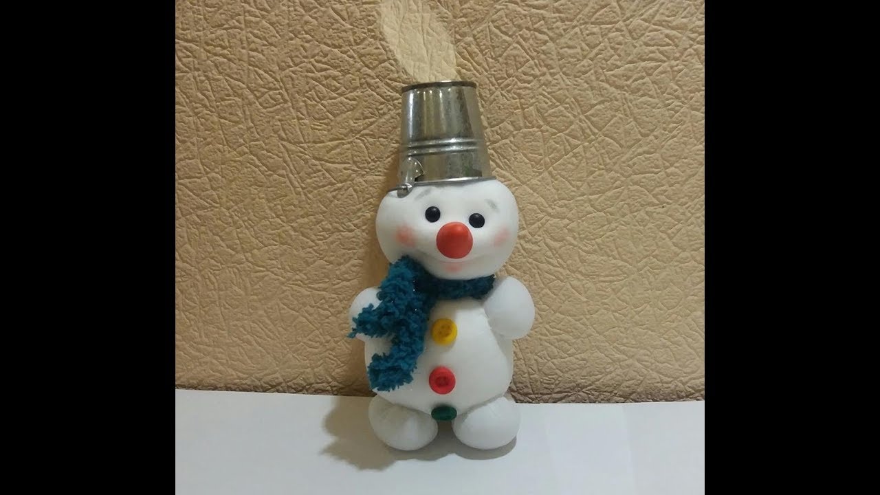 Снеговик из капроновых колгот.