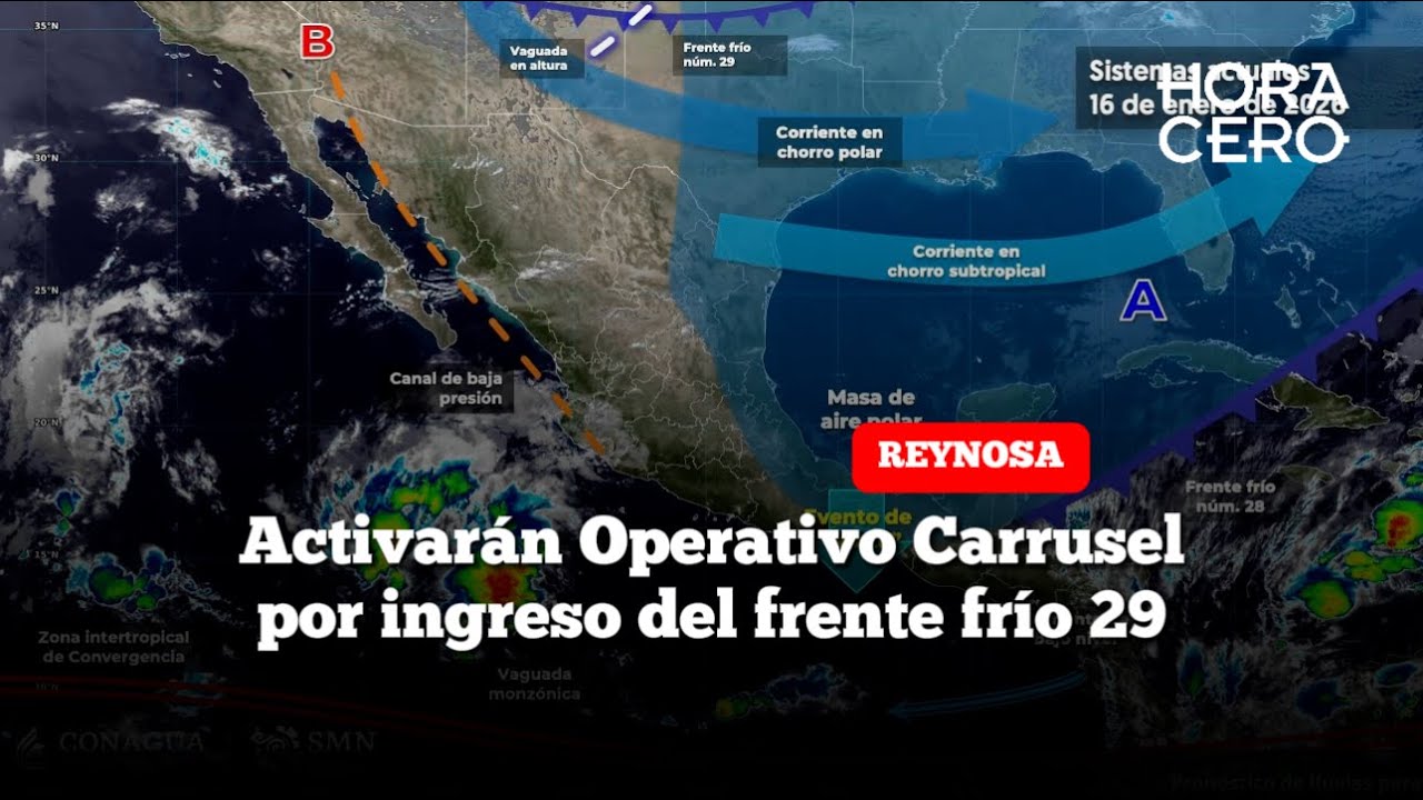 Activarán Operativo Carrusel por ingreso del frente frío 29