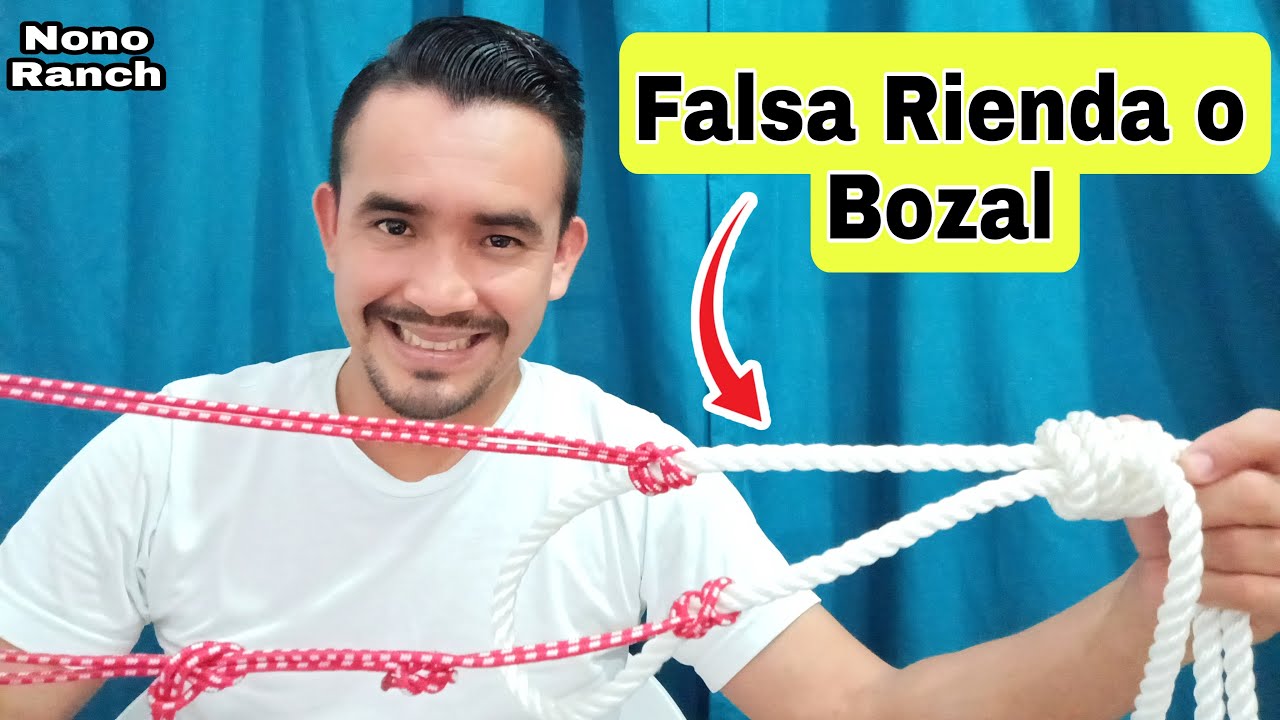 COMO HACER UNA FALSA RIENDA O BOZAL PARA CABALLO. False rein for horse