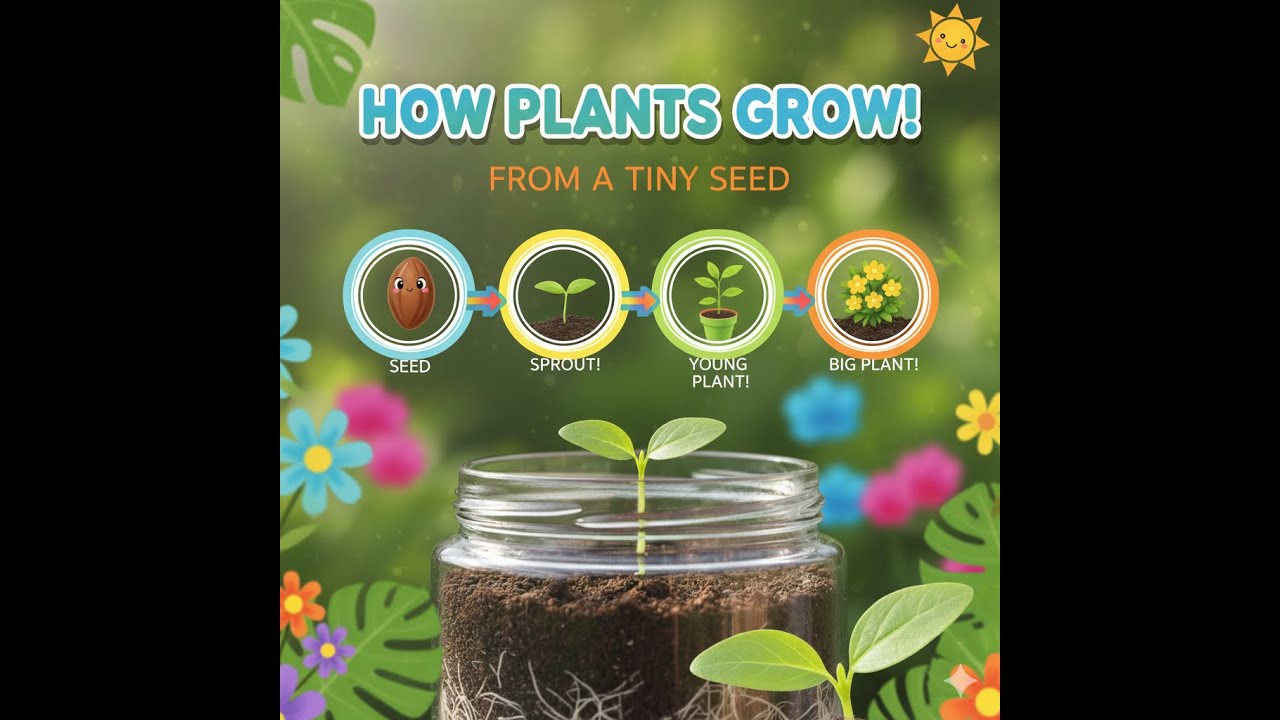 HOW DO PLANTS GROW?|KIDS EDUCATION|ANIMATED VIDEO FOR CHILDREN