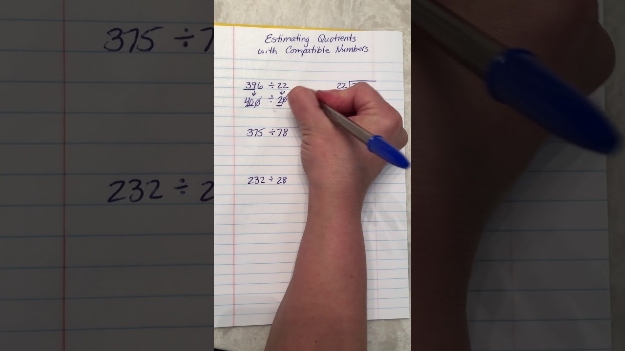 Estimating Quotients with Compatible Numbers