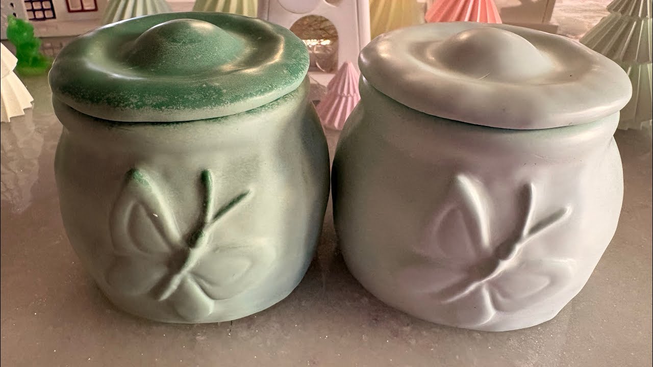Two fabulous butterfly jars with a bonus butterfly