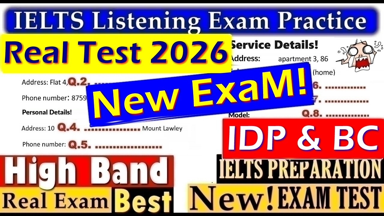 IELTS LISTENING PRACTICE TEST 2026 WITH ANSWERS | 18.09.2026